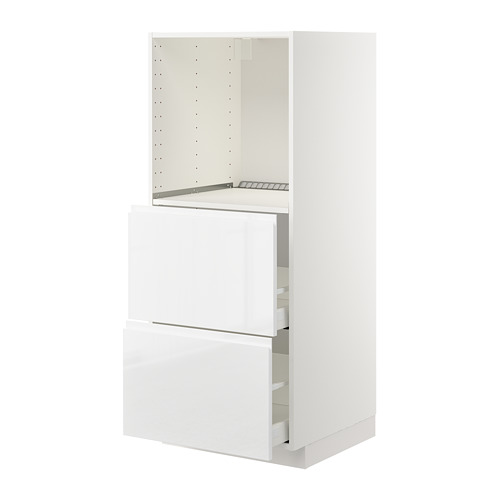 METOD/MAXIMERA high cabinet w 2 drawers for oven