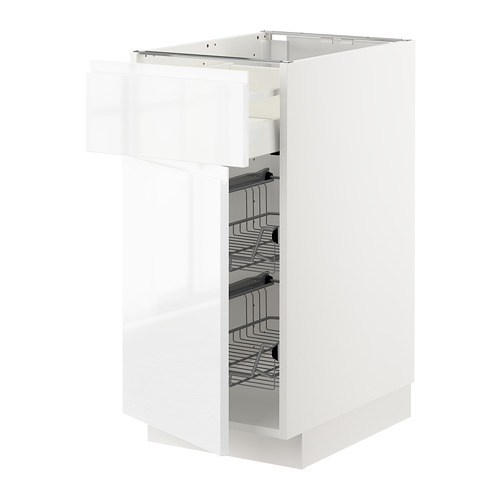 METOD/MAXIMERA base cab w wire basket/drawer/door