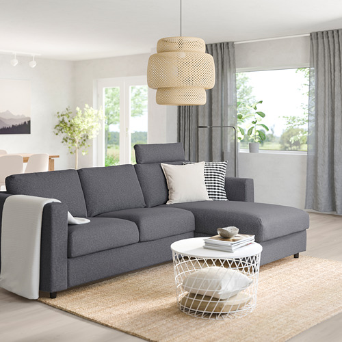 VIMLE, 3-seat sofa with chaise longue