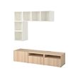 White stained oak effect/white