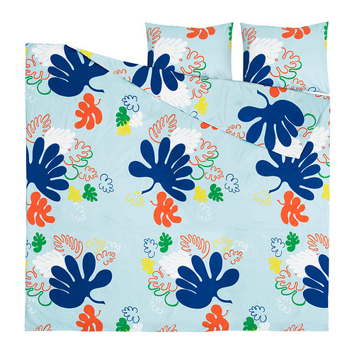 KANTDRACENA, duvet cover and 2 pillowcases