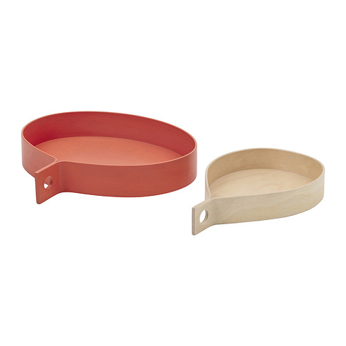 OMMJÄNGE tray, set of 2