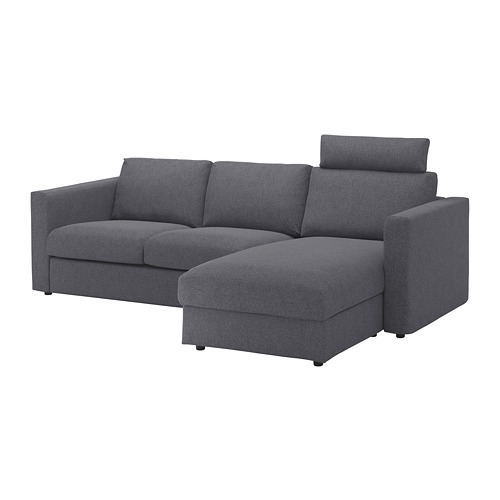 VIMLE, 3-seat sofa with chaise longue