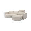With headrest/gunnared beige