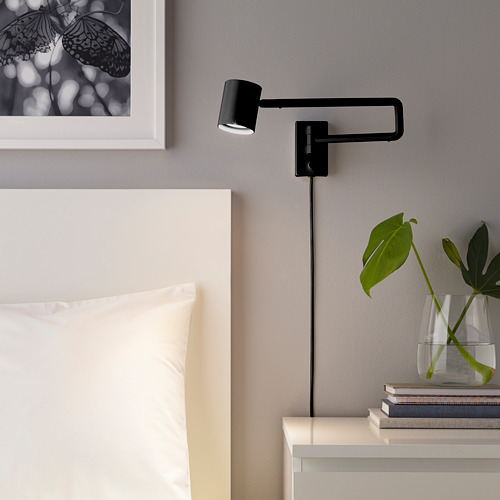 NYMÅNE, wall lamp with swing arm