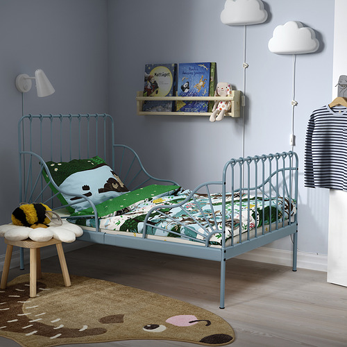 MINNEN, ext bed frame with slatted bed base