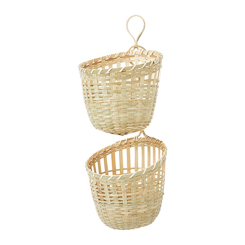 TOLKNING, basket hanging, set of 2