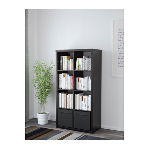 KALLAX, shelving unit with 2 inserts