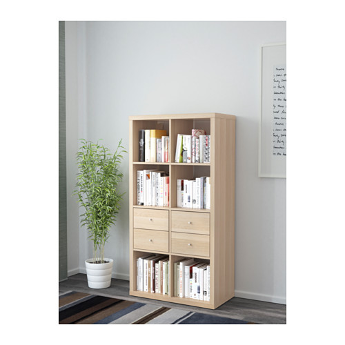 KALLAX, shelving unit with 2 inserts