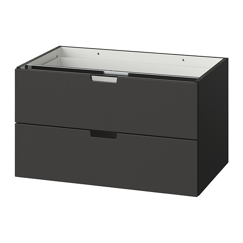 NORDLI kommóðueining, tvær skúffur