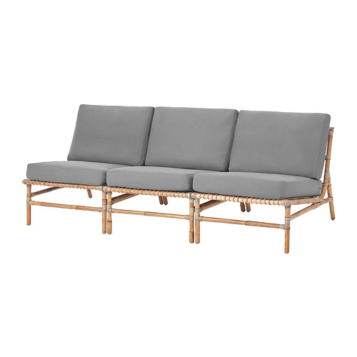 TVARÖ/FRÖSÖN, 3-seat modular sofa, outdoor