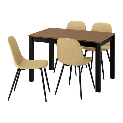 ÅLHULT/NORDMANSSKÄR, borð og fjórir stólar