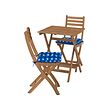ASKHOLMEN table+2 folding chairs, outdoor