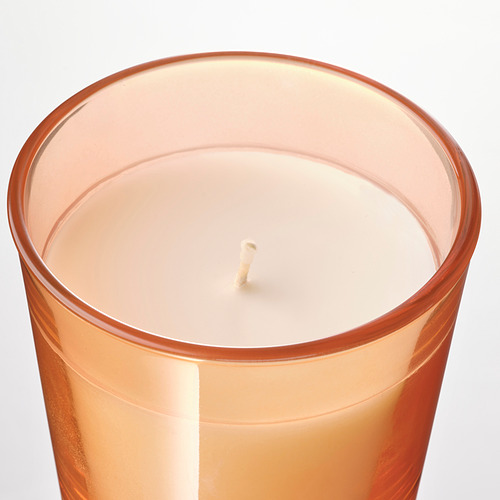 ASPSKOG, scented candle in glass with lid