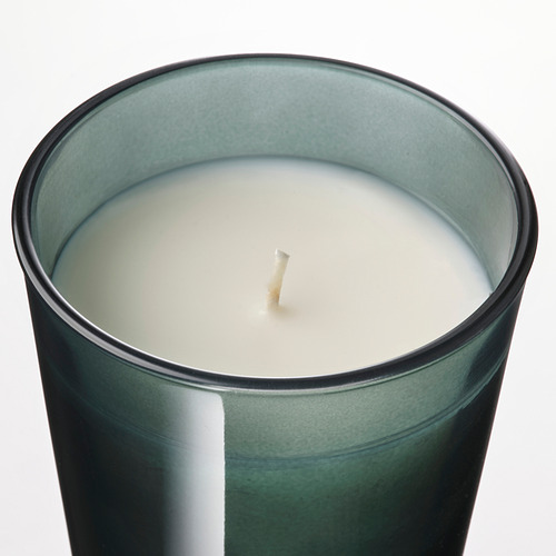 PÄRONTRÄD, scented candle in glass with lid