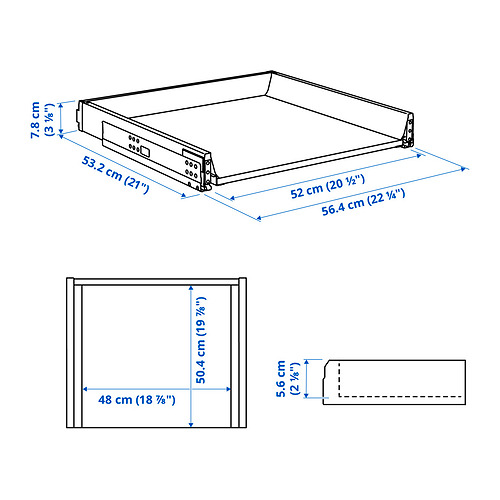 MAXIMERA skúffa, lág