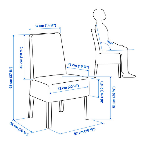 BERGMUND chair w medium long cover