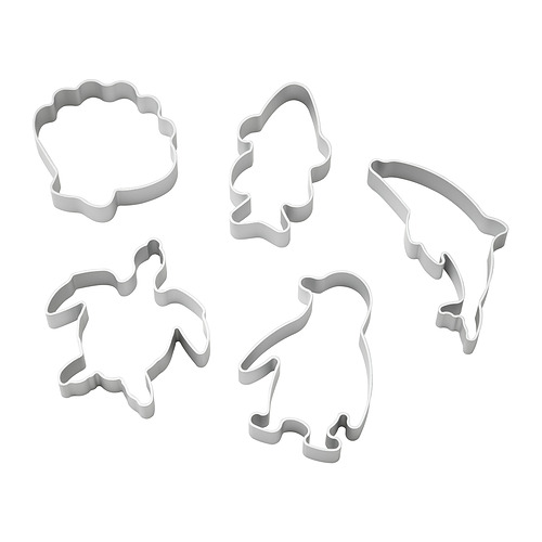 BLÅVINGAD modelling dough cutters, set of 5