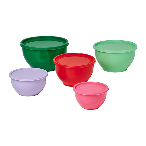 TABBERAS, bowl with lid, set of 5