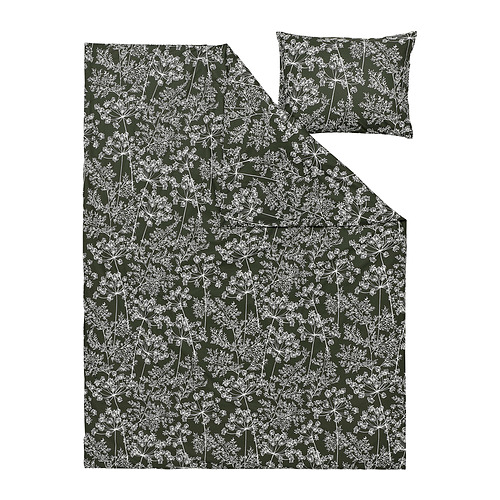 DAGGBJÖRNBÄR, duvet cover and pillowcase