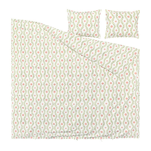 FYRISVIDE, duvet cover and 2 pillowcases