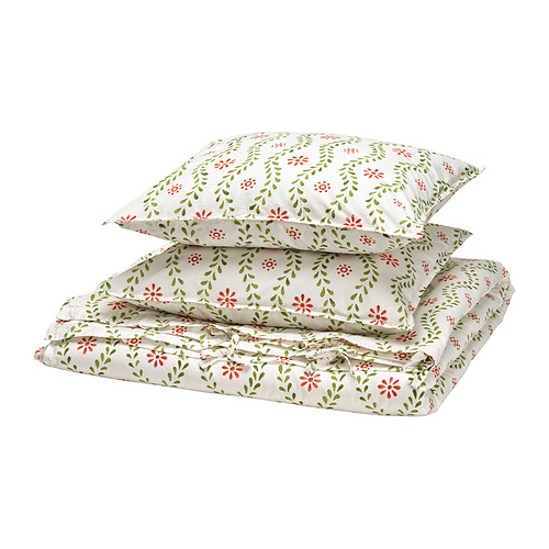 FYRISVIDE, duvet cover and 2 pillowcases