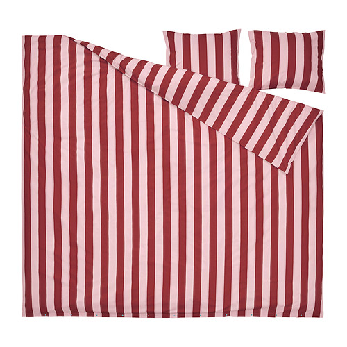 SLÅNHÖSTMAL, duvet cover and 2 pillowcases