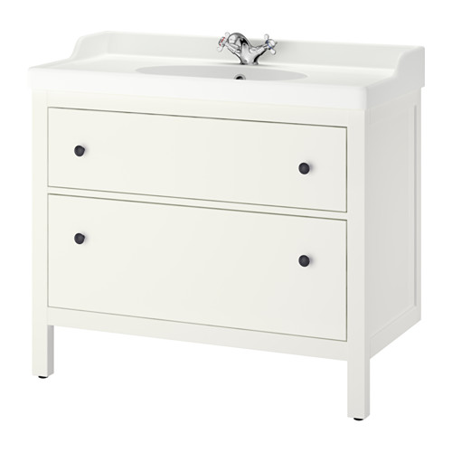 HEMNES/RUTSJÖN, wash-stnd w drawers/wash-basin/tap