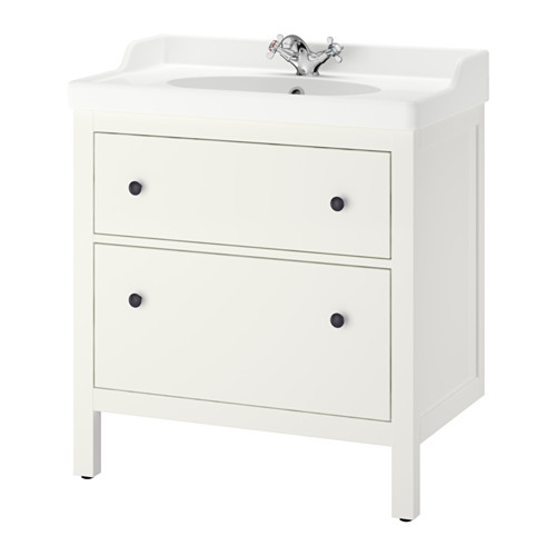 HEMNES/RUTSJÖN, wash-stnd w drawers/wash-basin/tap