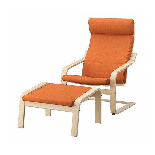 POÄNG, armchair and footstool