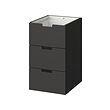 NORDLI modular chest of 3 drawers