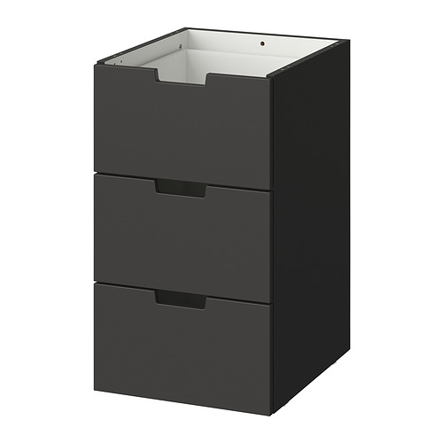 NORDLI, kommóðueining, þrjár skúffur