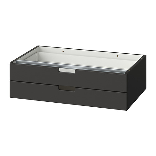 NORDLI kommóðueining, tvær skúffur