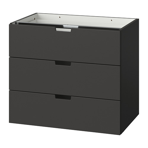 NORDLI kommóðueining, þrjár skúffur
