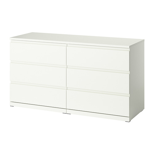 STORKLINTA kommóða, sex skúffur