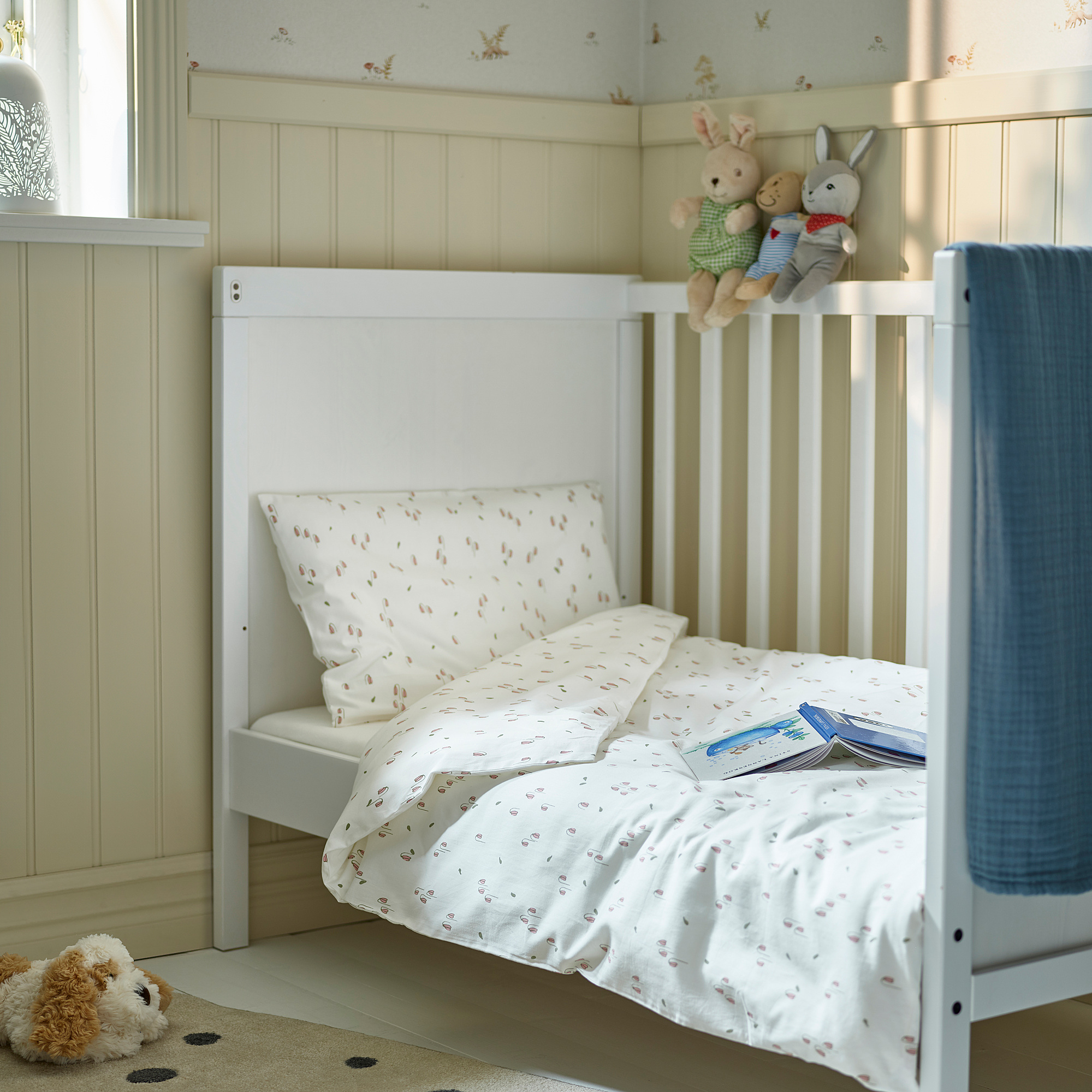 GULDVÄVARE duvet cover 1 pillowcase for cot