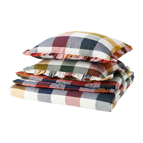 ALHÄNGEMAL, duvet cover and 2 pillowcases
