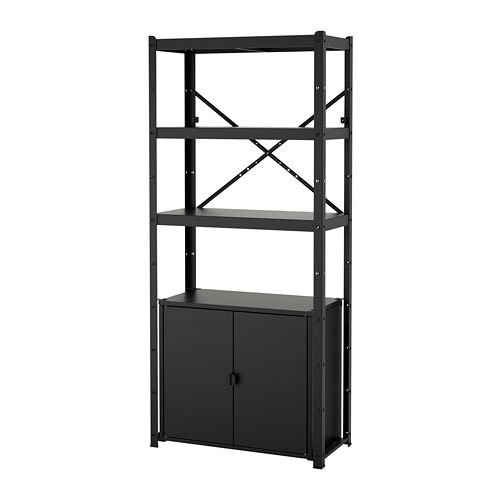 BROR, shelving unit with cabinet