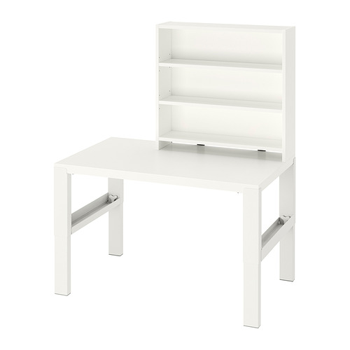 PÅHL, skrifborð með hillueiningu