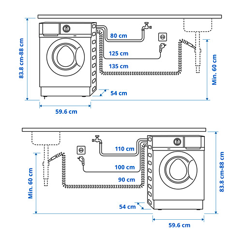 TVÄTTAD integrated washing machine/dryer