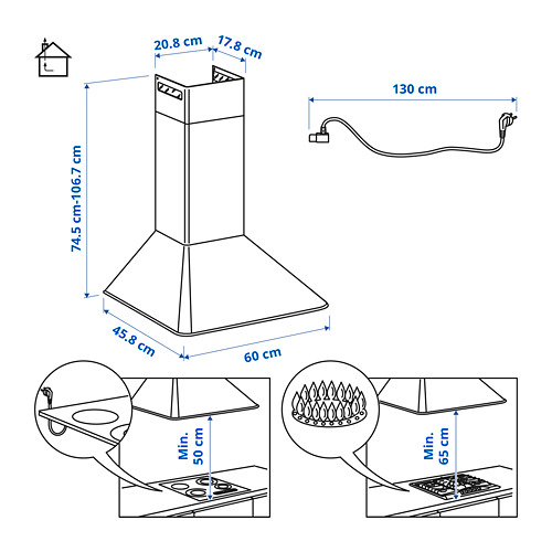 MATTRADITION wall mounted extractor hood