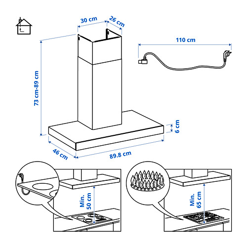 KULINARISK wall mounted extractor hood