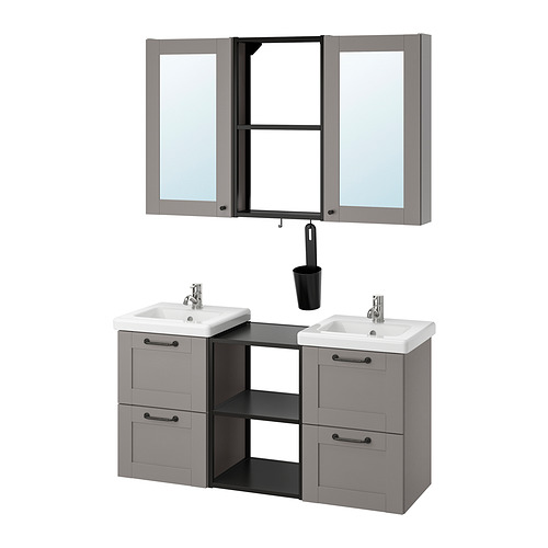 ENHET/TVÄLLEN, bathroom furniture, set of 22