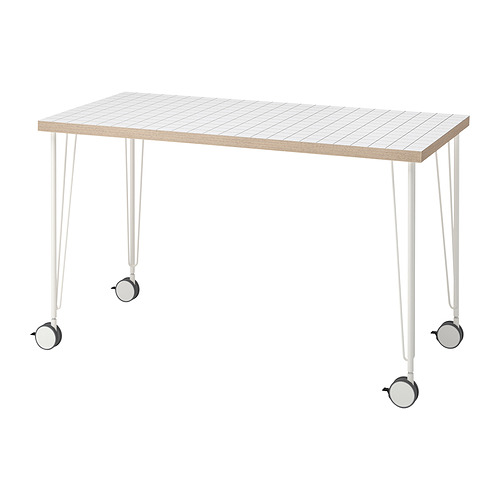 LINNMON / KRILLE Bureau, blanc, 100x60 cm - IKEA