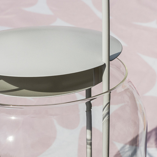 TOFSAND, lantern for pillar candle, in/out