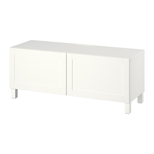 BESTÅ, sjónvarpsbekkur með hurðum