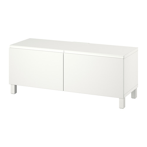 BESTÅ, sjónvarpsbekkur með hurðum