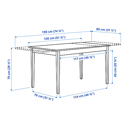 NÄSINGE extendable table