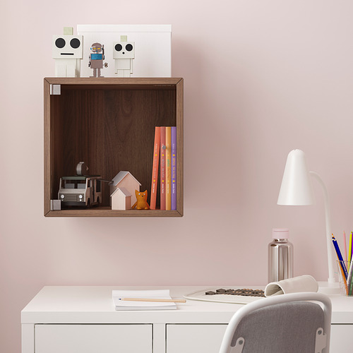 EKET, wall cabinet with glass door