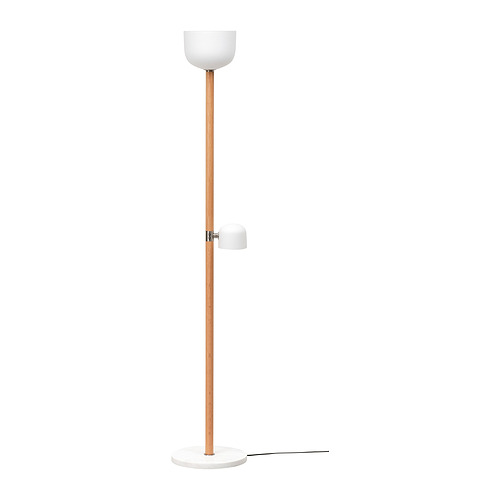 MOSSPLYM, floor uplighter/reading lamp